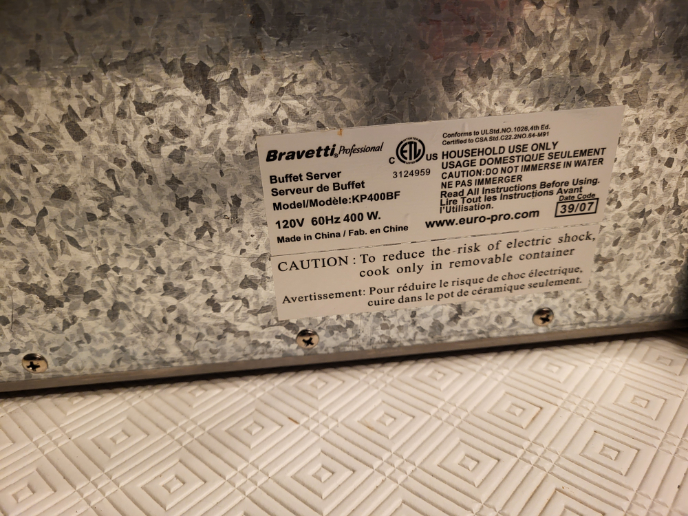 Bravetti 3 tray buffet server - photo 5