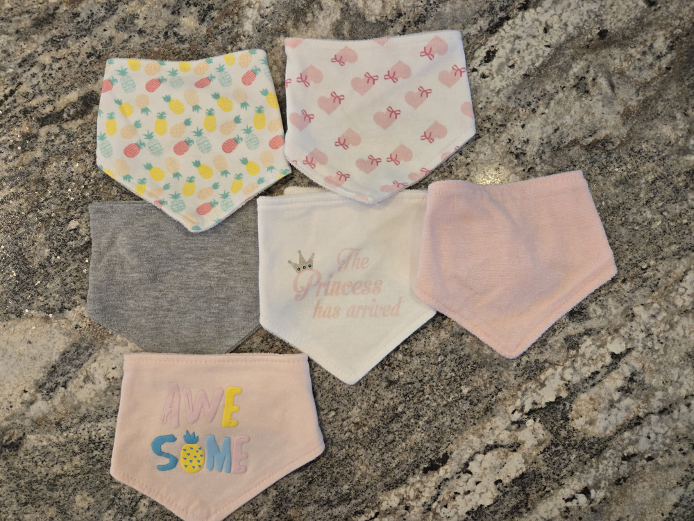 Baby Kiss 6 Pack drool bibs