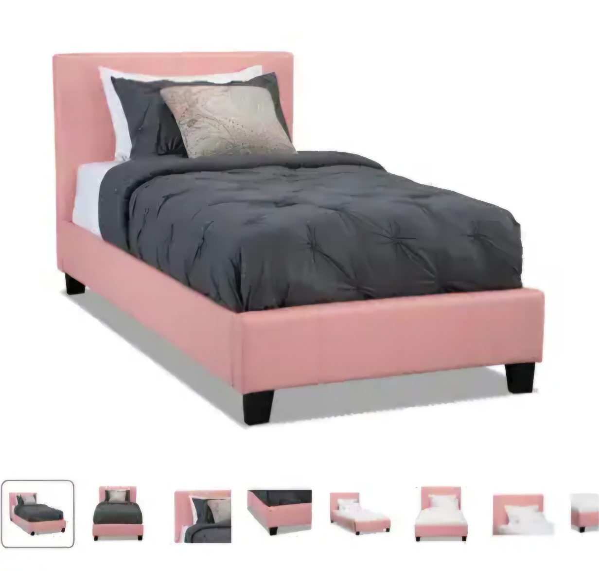 Kids Pink Upholstered Twin Bed - photo 5