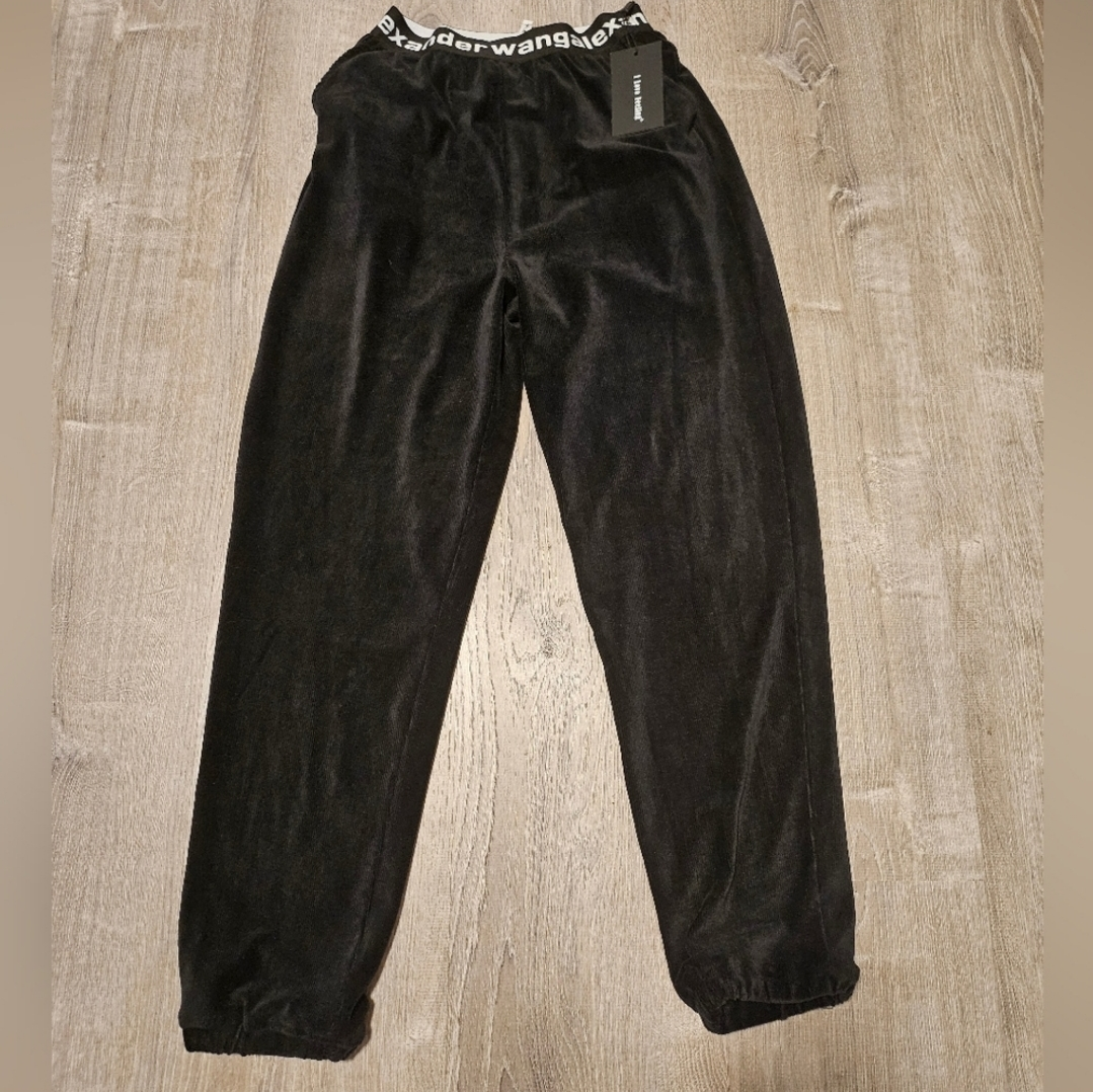 Alexander Wang Inspired Black Velvet Joggers #ThriftyPicks - photo 4