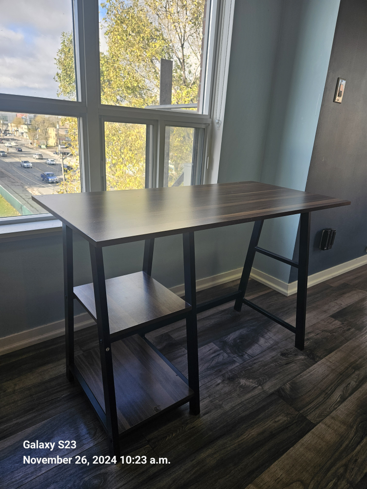Computer Desk with 2 Open Shelf
