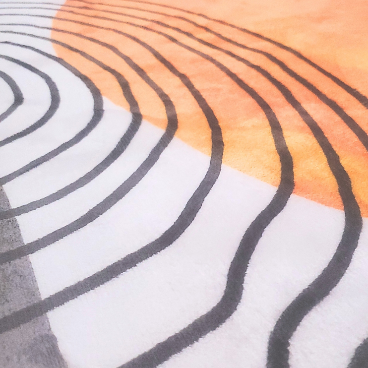 Abstract Sunset Area Rug for a Large Space - photo 4