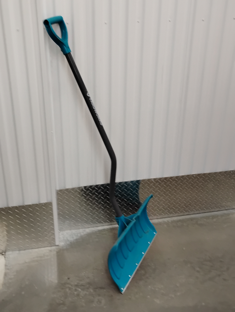 Yard works snow shovel