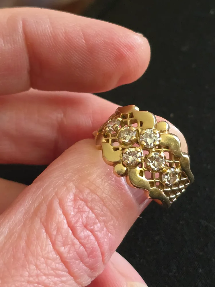 14K Gold Ring with Diamond Accent image indicator(2)