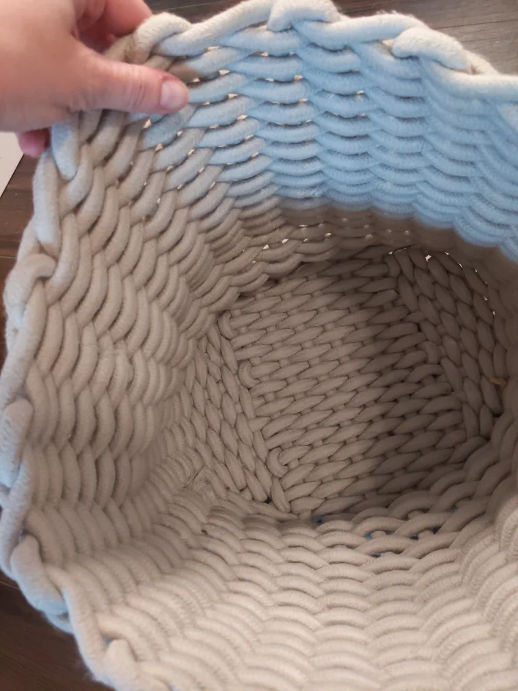 Indigo Slouchy Woven Storage Basket image indicator(2)