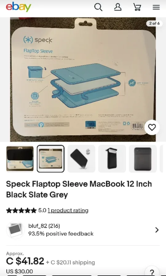 Speck Flaptop Sleeve for Macbook 12 inch image indicator(5)