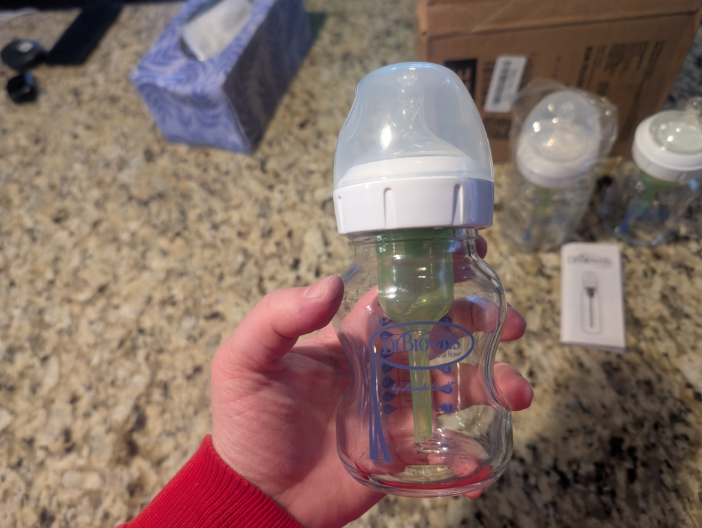 3 Dr Brown's Glass anti-colic Bottles 5 oz #ThriftyPicks - photo 2
