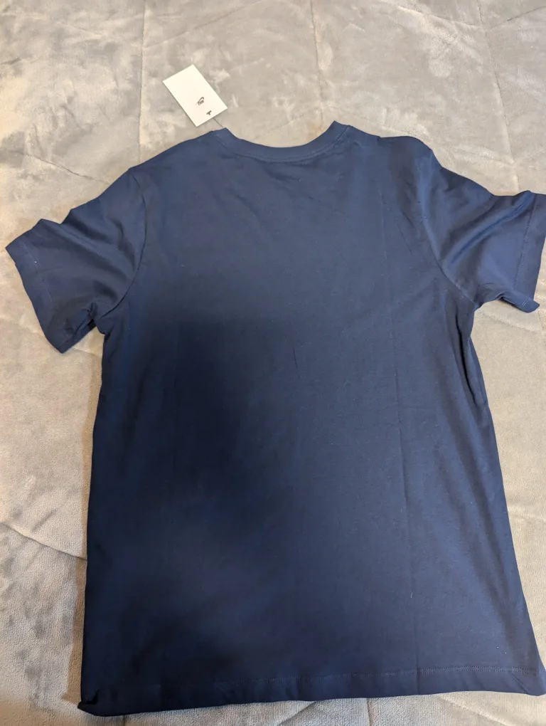 🧡 NIKE t-shirt Navey blue with White logo image indicator(4)