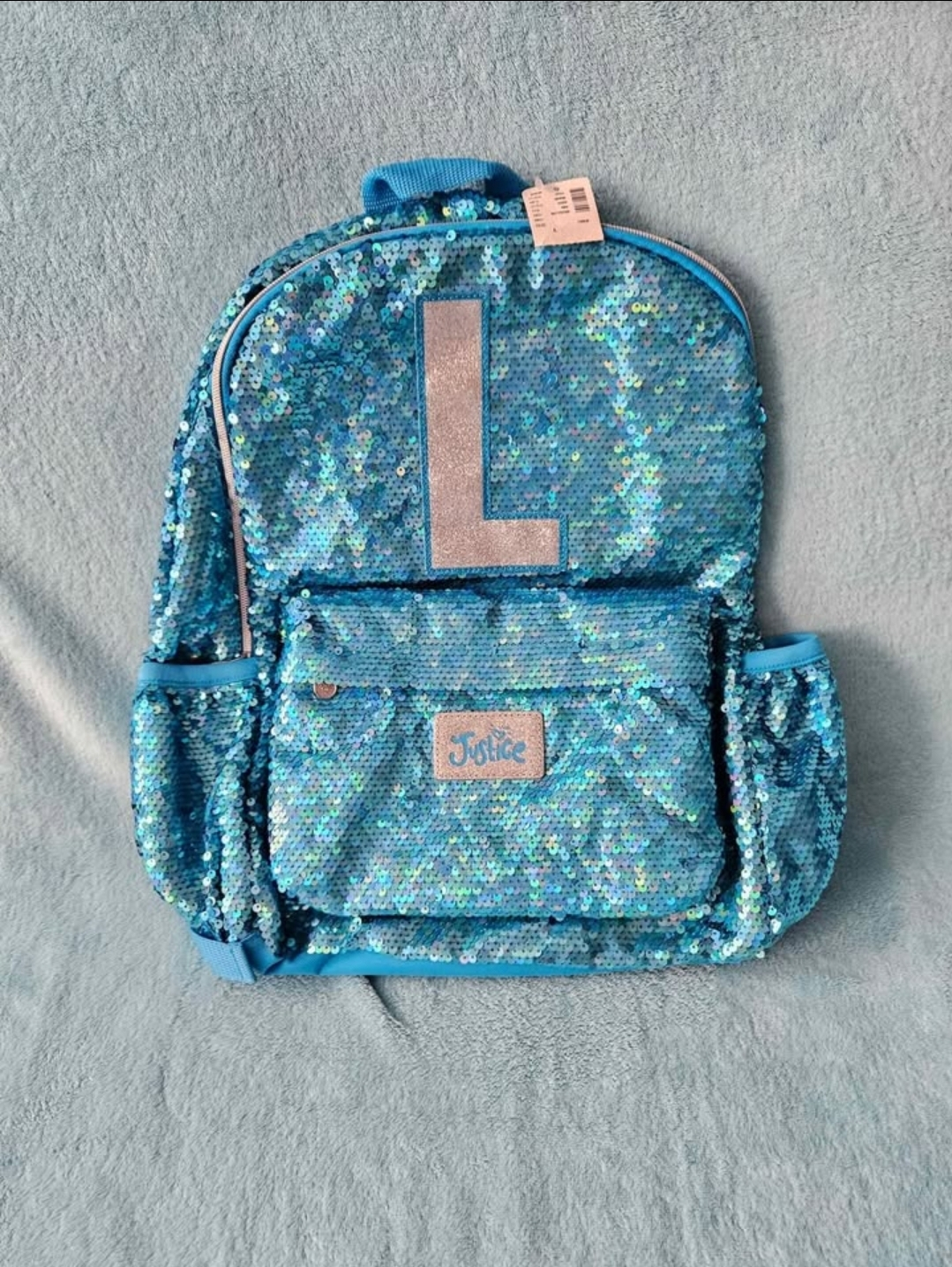 Justice Sequins Backpack letter L
