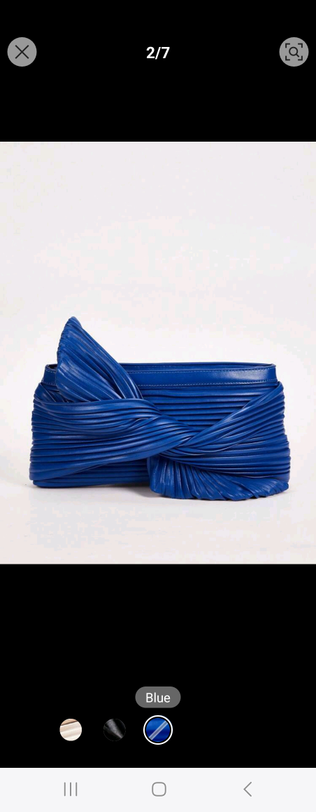 Blue Pleated Clutch - photo 3