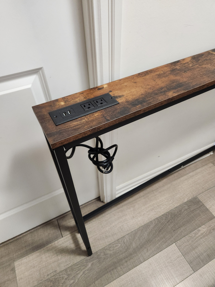 Console Table with Built-in Outlets