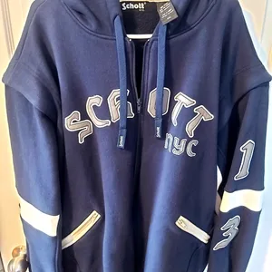 Schott zip hoodie sales
