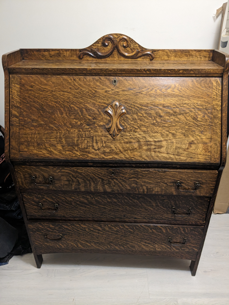 Oak writing desk