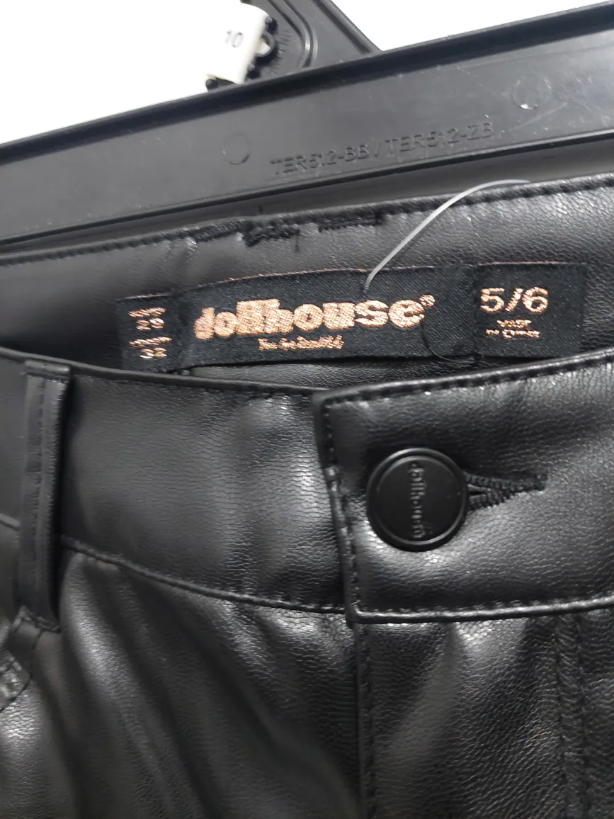 New - Black Dollhouse Vegan Leather Flare Pants NWT image indicator(4)