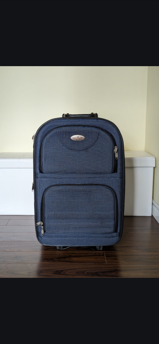 Blue Expandable Luggage Checked Medium-Size Suitcase - photo 3