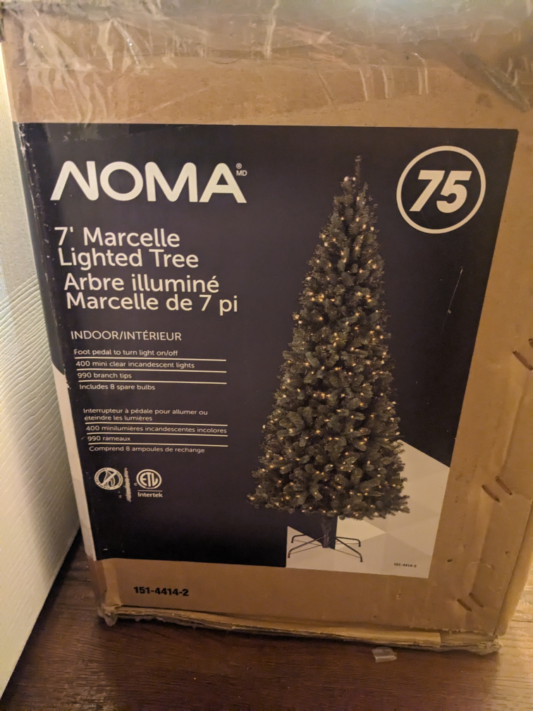 7 ft Noma Marcelle Pre-Lit Artificial Christmas Tree $100 OBO