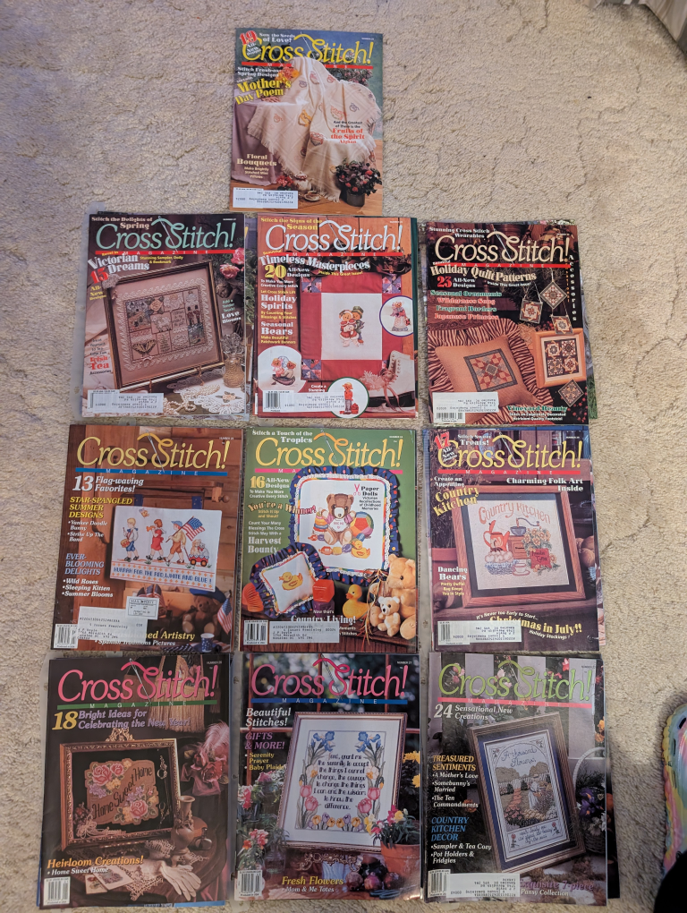 Set 15  -  19 Cross Stitch Magazine