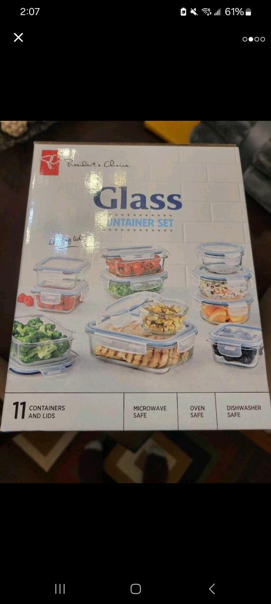 11 Piece Glass Food Storage Container Set - photo 2