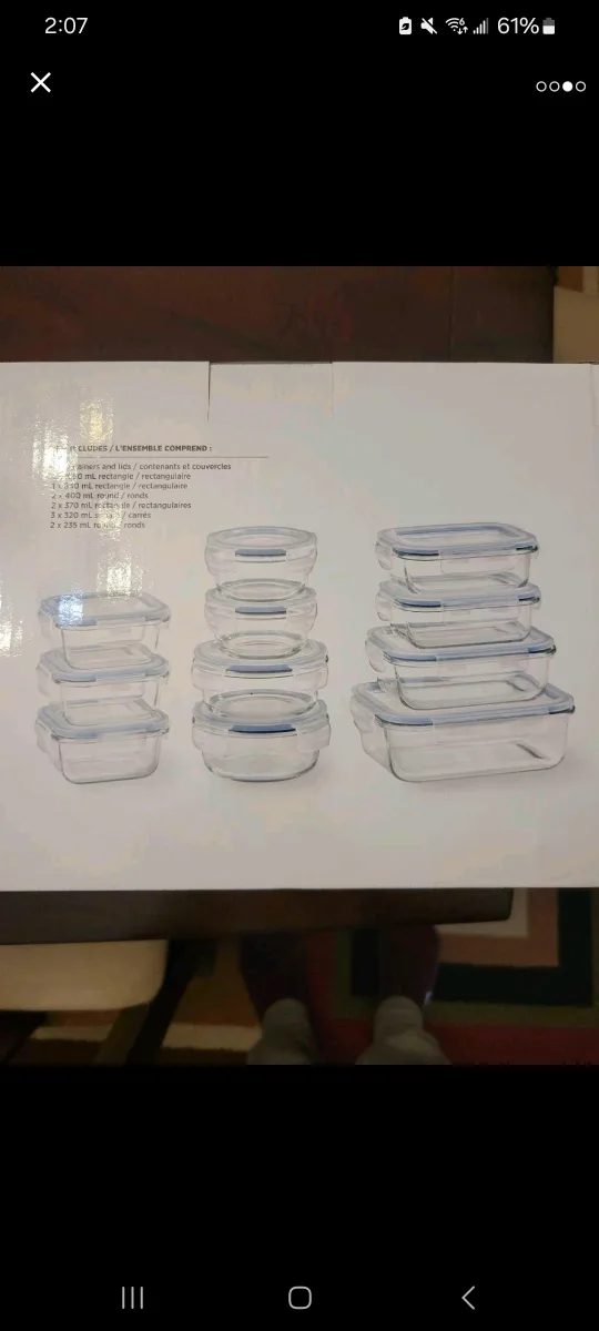 11 Piece Glass Food Storage Container Set image indicator(3)