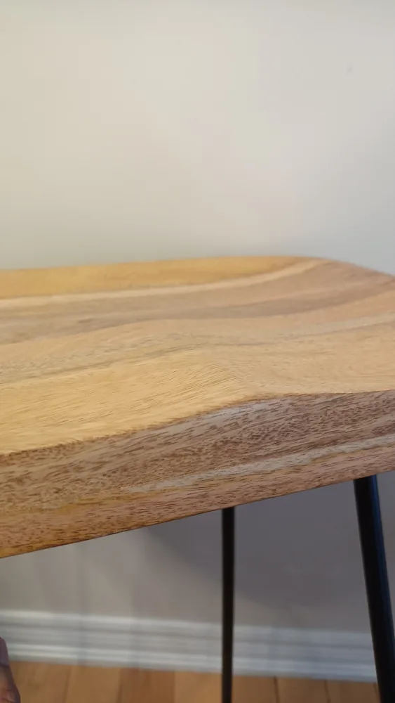 Two Wooden Bar Stool with Black Metal Frame image indicator(7)