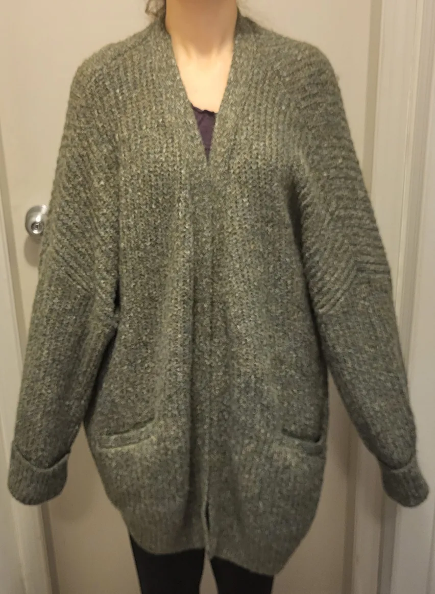 Grey Knit Cardigan thumbnail