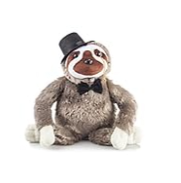 New Plush Sloth Stuffed Animal with Top Hat and Bow Tie
