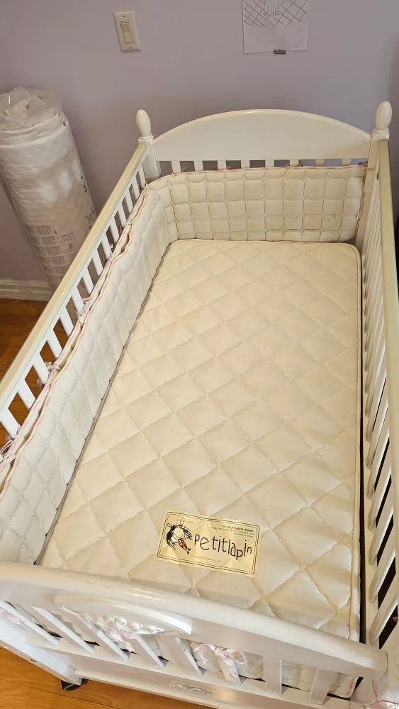 White Baby Crib with Storage image indicator(2)