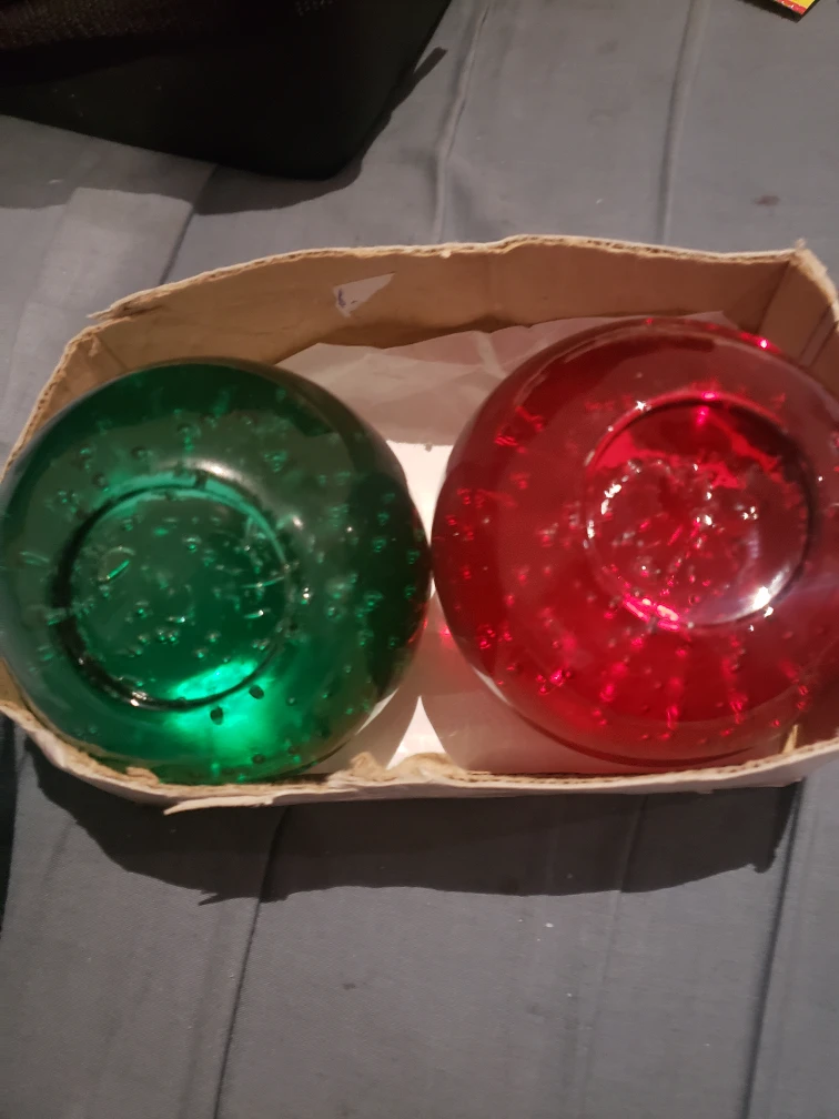 Two vintage  Glass Balls - photo 2