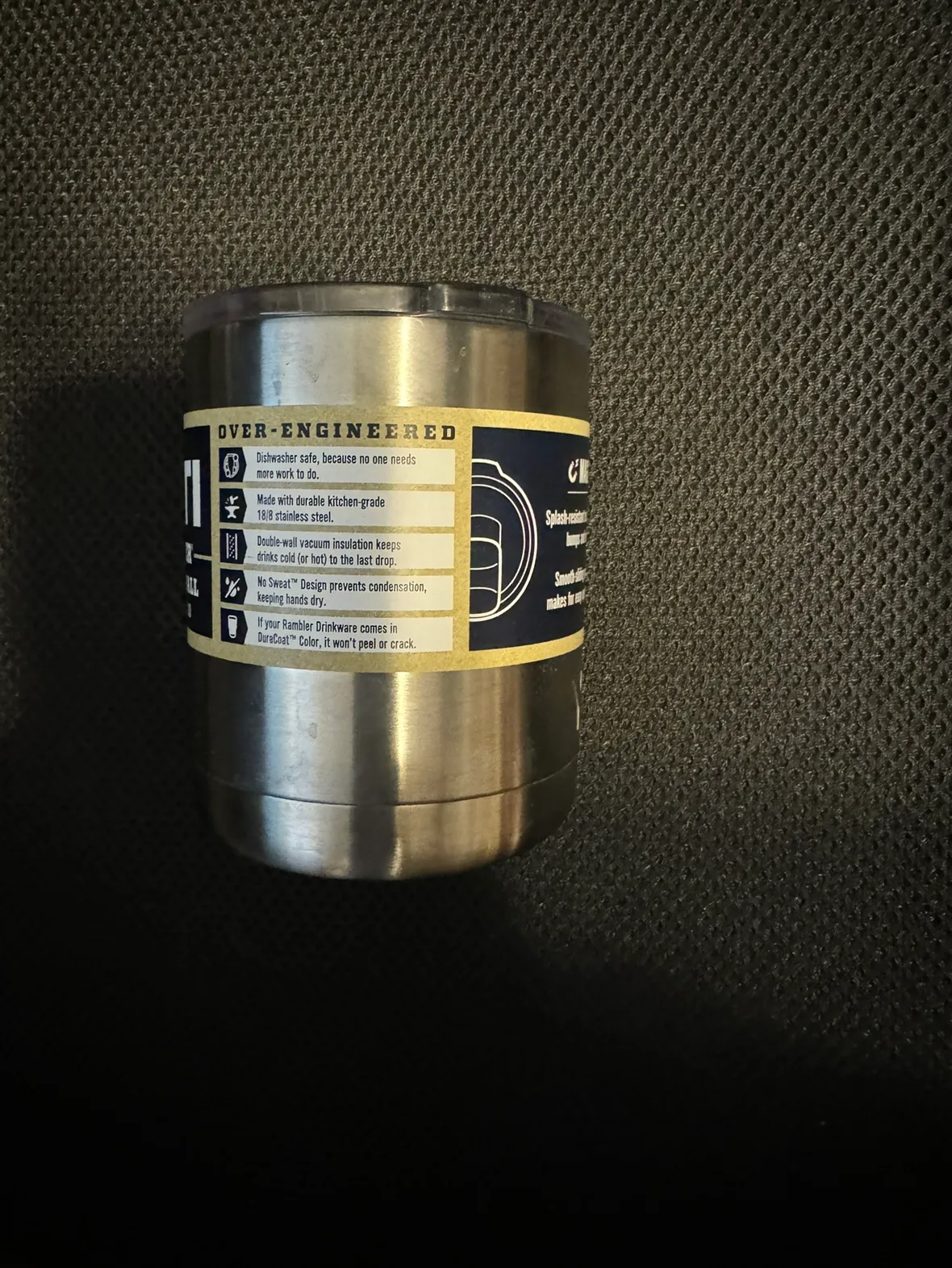 Yeti Rambler Lowball Brand New Stainless Steel image indicator(2)