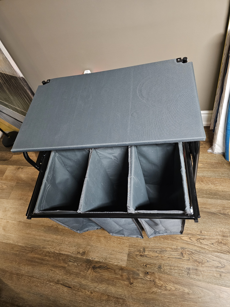 Rolling Laundry Sorter with Ironing Board - photo 2