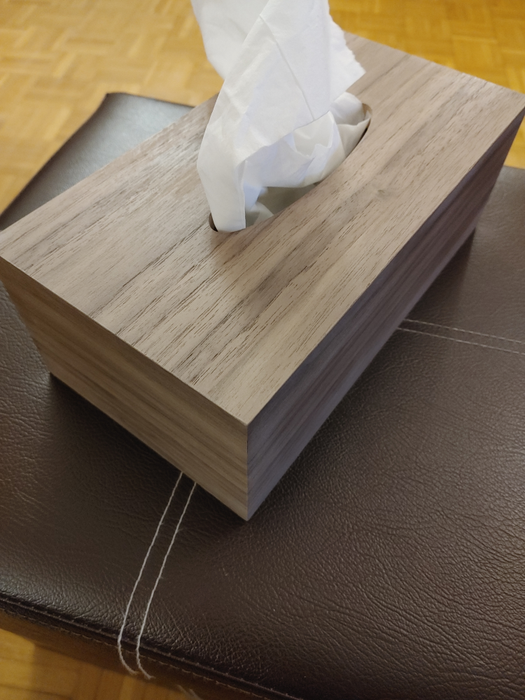 Wooden Tissue Box Cover - Walnut - photo 4