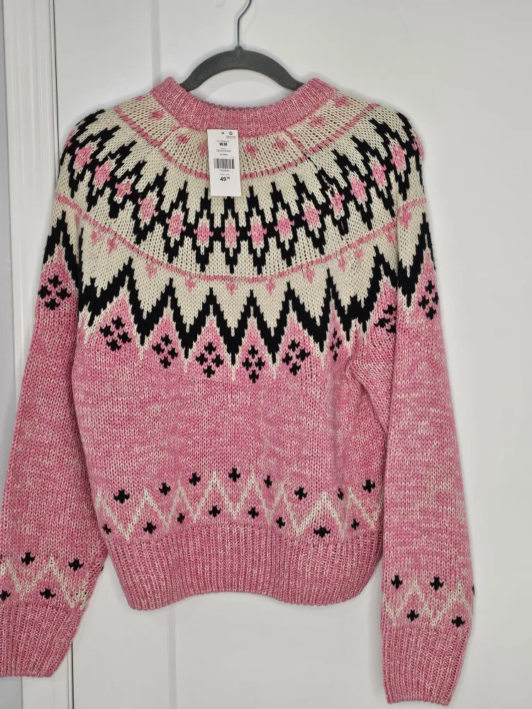 Pink Fair Isle Sweater