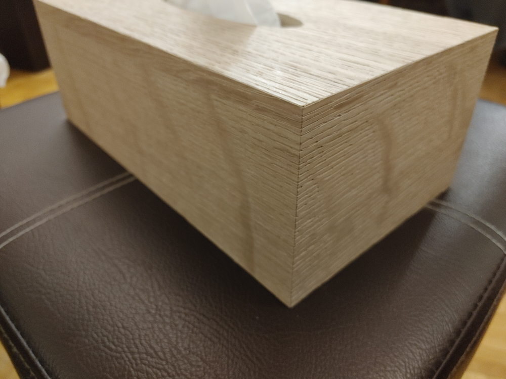 Wooden Tissue Box Cover - Oak - photo 3