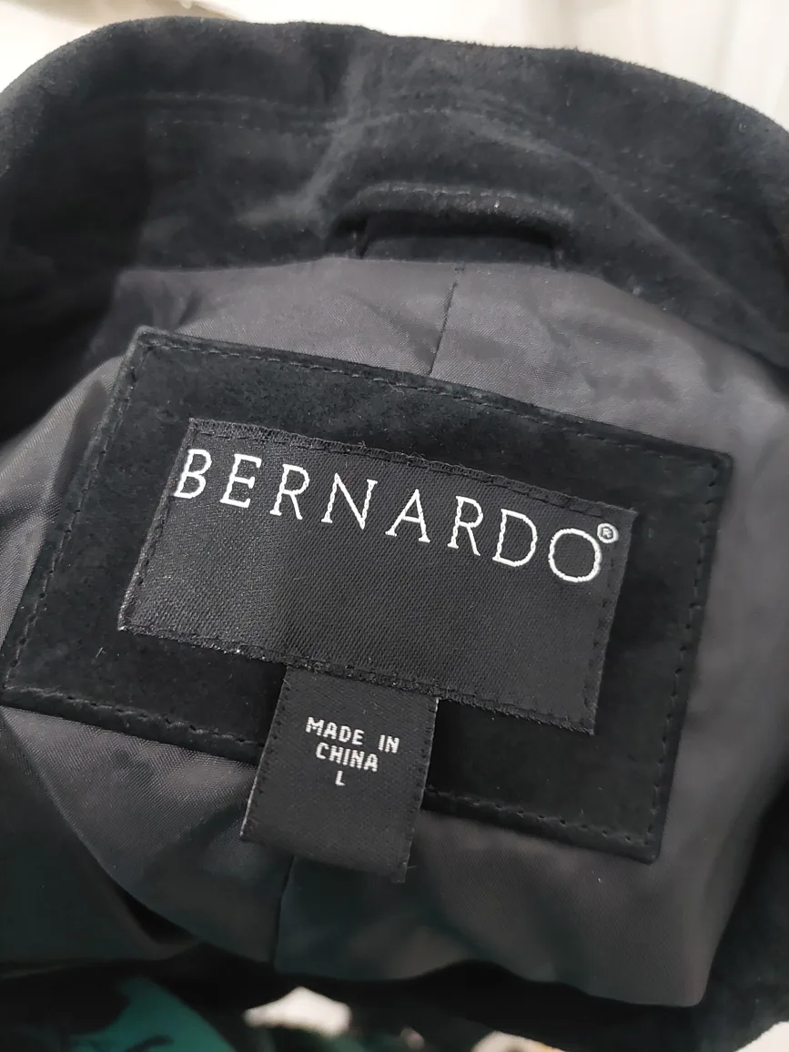 Dressy Light Black Suede Bernardo Jacket Large image indicator(2)