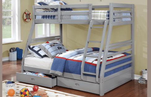 Twin over Full Bunk Bed with Drawers