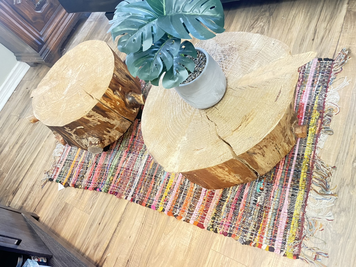 2 Rustic Tree coffe tables - photo 2
