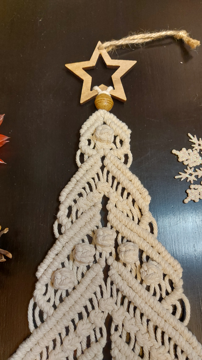 Christmas Tree Macrame Wall Hanging Decoration - photo 3