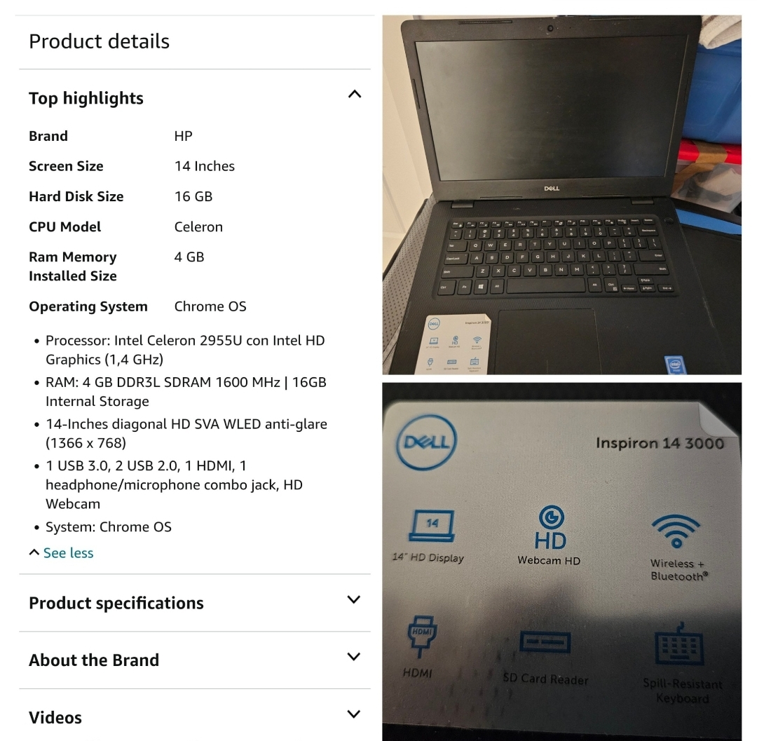 Dell Inspiron 3482 - 14" Laptop