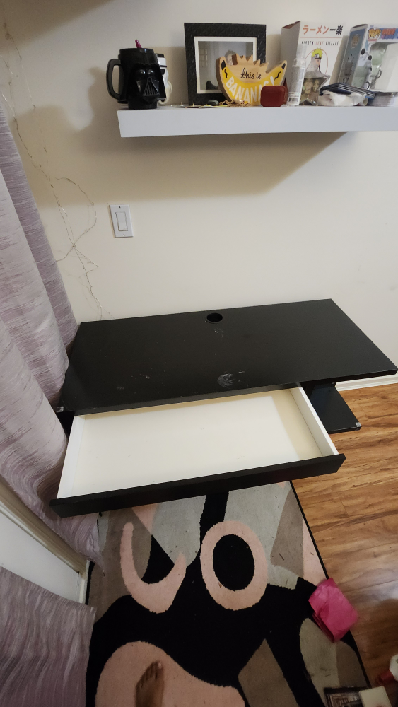 Black Computer Desk with storage - photo 4