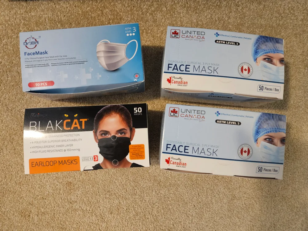 Face Masks - 4 Boxes (200 masks total) thumbnail
