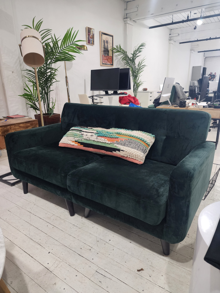 Green Velvet Sofa