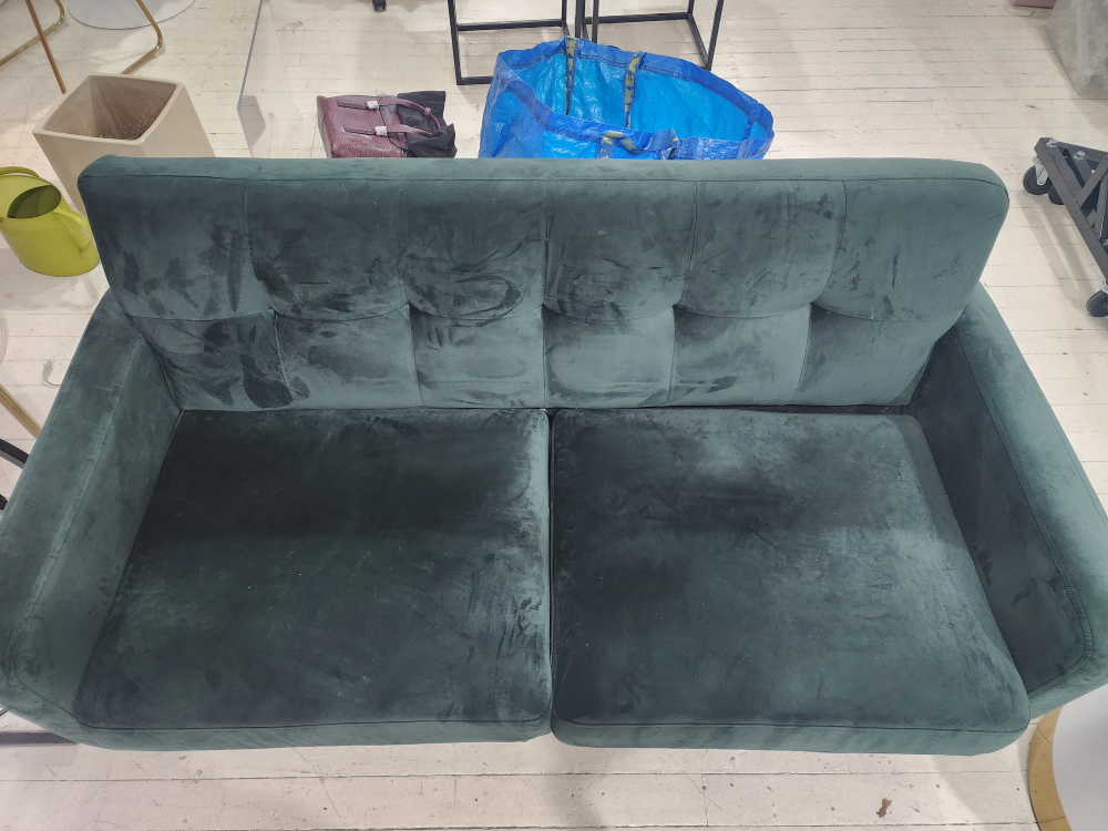 Green Velvet Sofa - photo 2