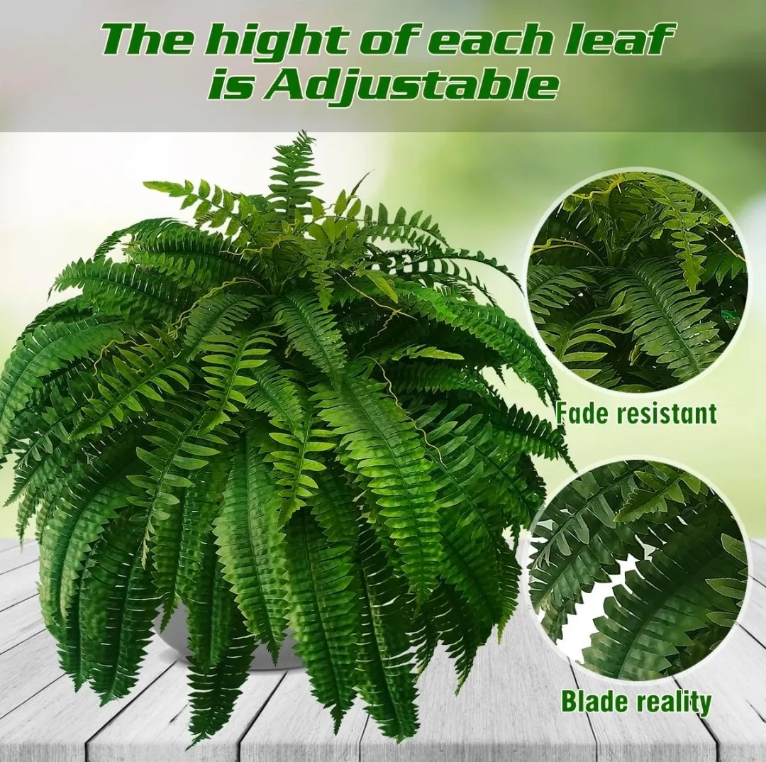 Artificial Boston Fern Plant 88 Branches image indicator(4)