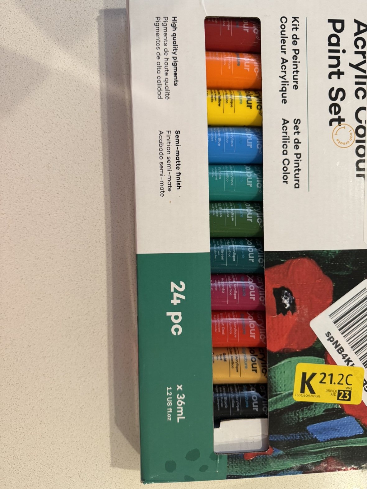 24 Piece Acrylic Paint Set