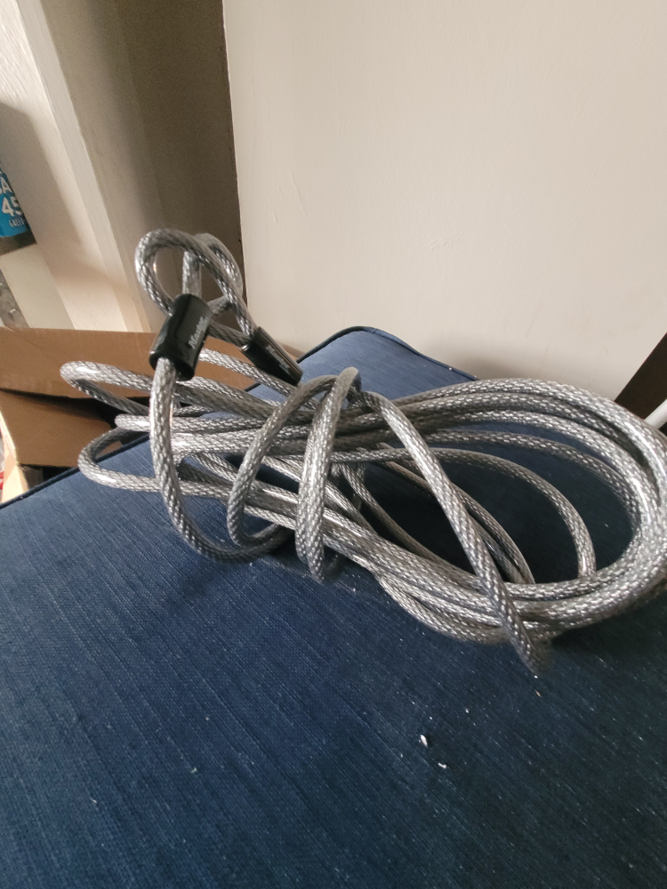 Master Lock 30ft Braided Steel Looped End Cable