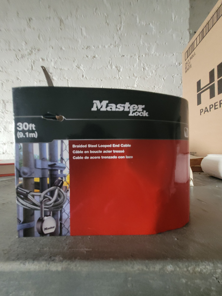 Master Lock 30ft Braided Steel Looped End Cable - photo 2