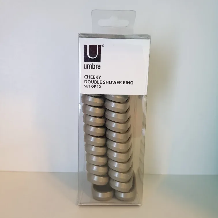BNIB Umbra Cheeky Double Shower Rings image indicator(3)
