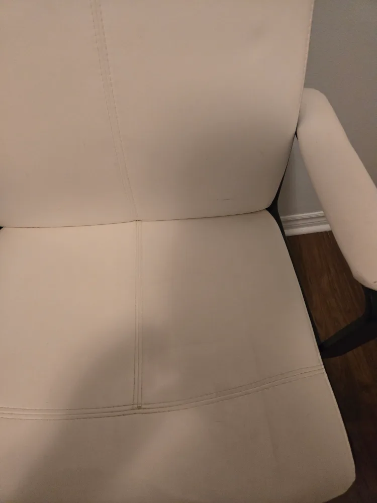 Ikea White Office Chair with Black Arms image indicator(2)