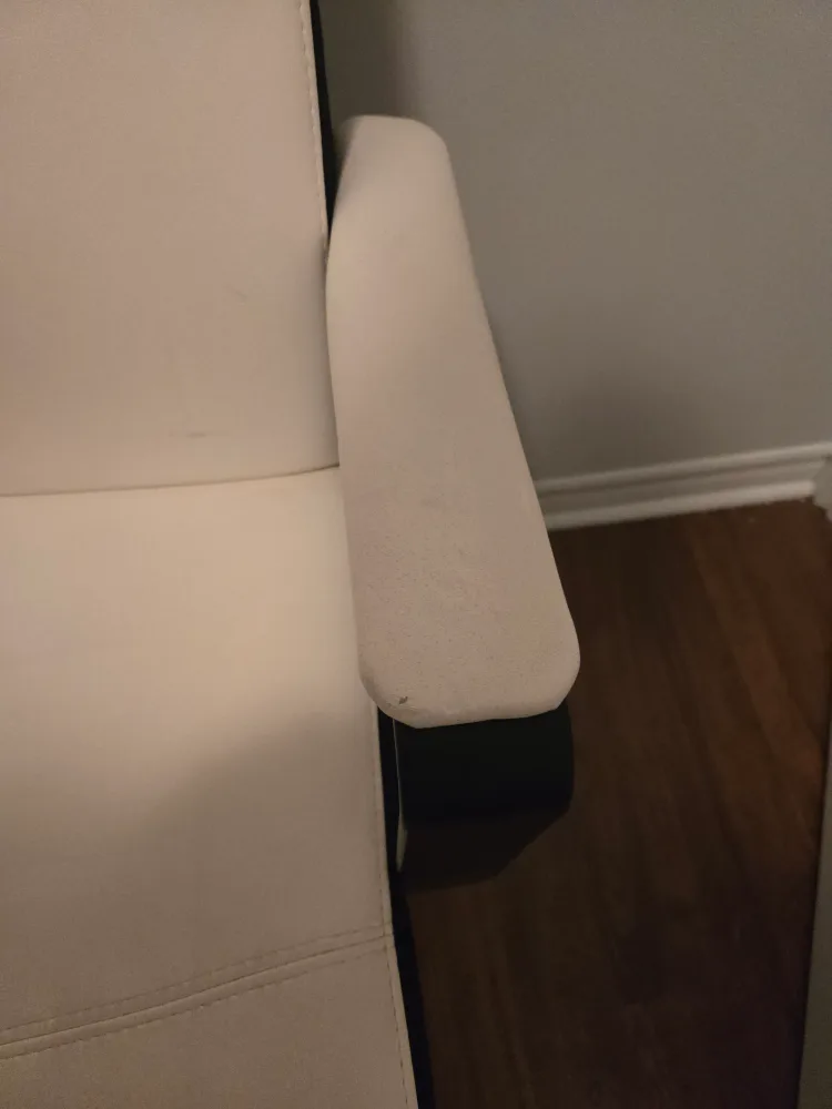 Ikea White Office Chair with Black Arms image indicator(3)