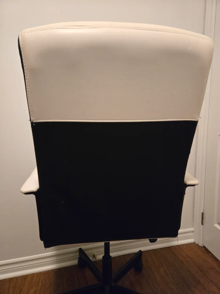 Ikea White Office Chair with Black Arms image indicator(4)